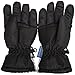 Simplicity Kids Waterproof Ski Snow Gloves, Black Yellow Orange, L(10-12 Years)