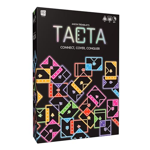 TACTA Card Game, Where Every Card Counts, Fast-Paced Strategic Shape Matching Party Game, Analyze and Optimize to Connect, Cover & Conquer to Win, Unique Party Game Play for 2 or More Players, Ages 7