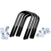 Rough Country 5/8" Round Suspension U-Bolts | 5/8 x 3.5 x 10.5-7616,Black