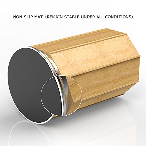 Knife Block,Cuteadoy 360°Rotating Bamboo Magnetic Knife Rack/Holder, Winner of Kitchen Test ,with Aluminum Alloy Base and Non-slip Feet, Luxury Gift and Amazing Handicraft (Natural) - Thumbnail 4