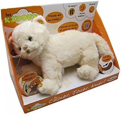 Teeboo Peluche Interactive Chat Blanc Kidoux Amazon Fr Bebes Puericulture