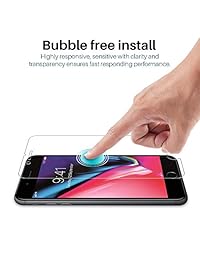 [3 Pack] L K Screen Protector for iPhone 7   iPhone 8, [Frame-Installation] Tempered-Glass 9H Hardness, Lifetime Replacement Warranty