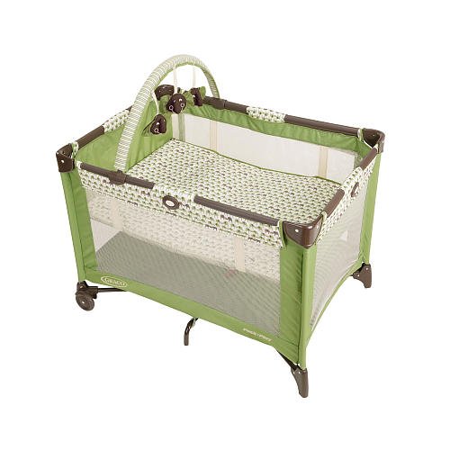 graco pack and play green