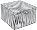 Sorbus Square Toy Chest with Flip-Top Lid, Kids Collapsible Storage for Nursery, Playroom, Closet, Home Organization, Large (Square Chest - Gray/White Chevron)