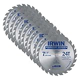 Irwin 25130 Classic Series Circular Saw Blade 24T 7-1/4" (Pack of 10)