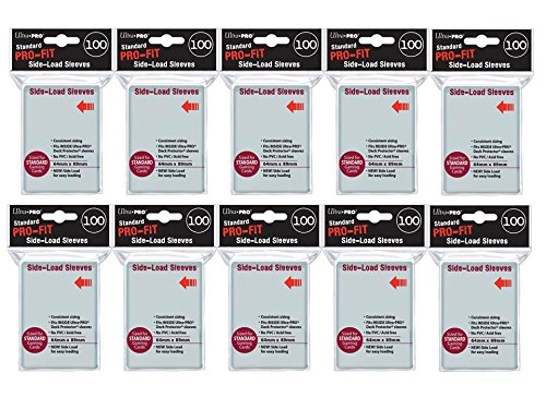 (1,000) ULTRA PRO PRO-FIT Side Loading Inner Card Sleeves MTG Pokemon STANDARD Deck Size (10 packs of 100) [Double Sleeving]