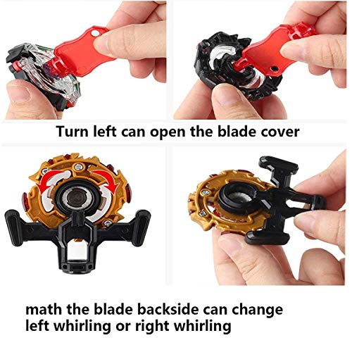 Battling Top Burst Battle Gyro Evolution Fusion Metal Master Rapidity Fight with 4D Launcher Grip Set Battling Top (Yellow)