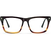 Zeelool Rectangle Glasses Frames for Men, Acetate Eyeglasses Eyewear Frame with Clear Lens & Metal Hinges ZJGA996987