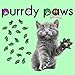 Purrdy Paws 40 Pack Soft Nail Caps for Cat Claws Green Glitter Kitten