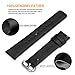 Fullmosa 12 Colors for Quick Release Leather Watch Band, Uli Genuine Leather Watch Strap 22mm Black