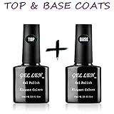 Gellen UV LED Gel Top Coat & Base Coat Set Each 10ML