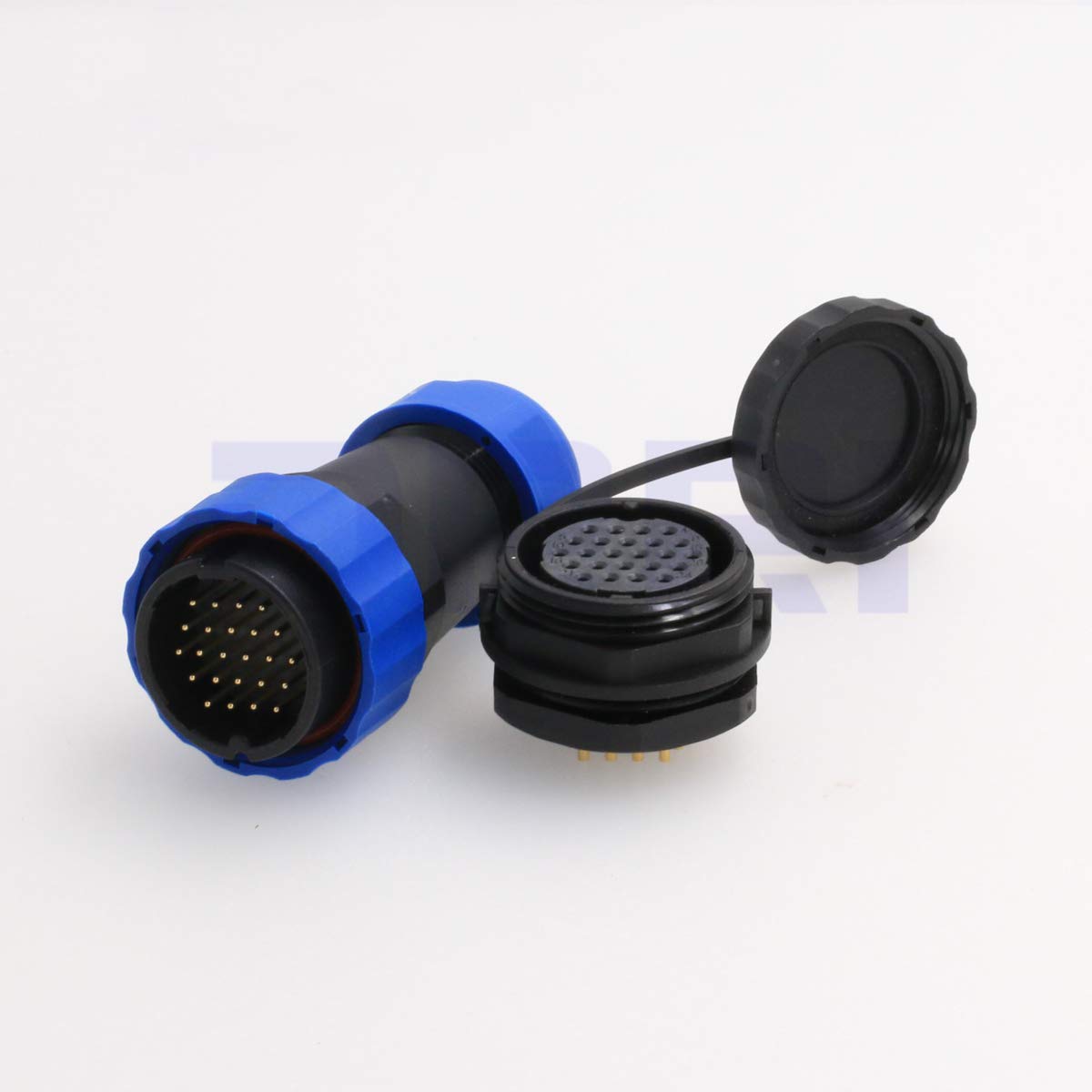 DRRI HE29 24pin 28mm Panel Mount Waterproof Circula Solder Wire Aviation Connector IP68 Male Plug Female Socket (24 pin)