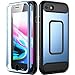 YOUMAKER iPhone SE Case & iPhone 8 / 7 Case, Full Body Rugged with Built-in Screen Protector Heavy Duty Protection Slim Fit Shockproof Cover for iPhone SE & iPhone 8 / 7 (4.7 Inch) - Blue