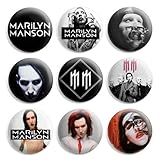 Marilyn Manson Pinback Buttons Pin Badges 1 Inch (25mm) - Pack of 9
