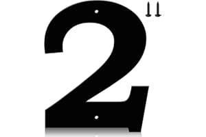 4 Inch Black Metal House Address Numbers for Outside, Modern Metal Letters, Black Civic Address Number and Letter, Modern Off