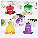 Savena Super Squeaky Dog Toy Pack -New Upgrade Made by Non-Toxic Odorless Environmental Material No-Stuffing Bite Resistant Ball Vegetable Food Types Colors, 14-Pack, Raising Dog EBook Included