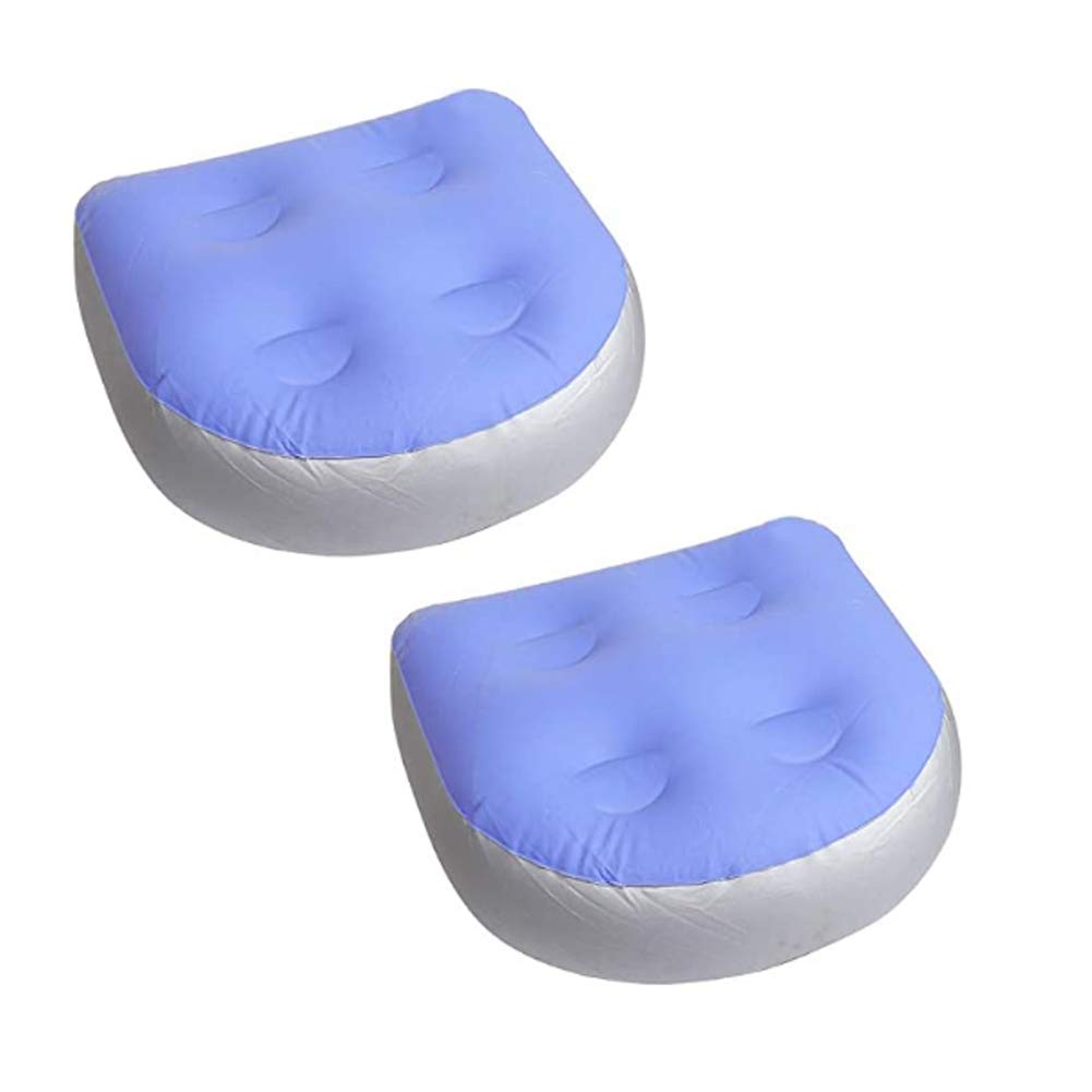 Anjinguang 2 Pcs Inflatable Booster Seat Spa Hot Tub Spa & Pools Cushion Inflates With Water With 4 Suction Cups
