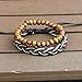 Wrap Bead Tribal Leather Woven Stretch Bracelet - 2 Pcs Boho Hemp Linen String Bracelet for Men Women Girls …