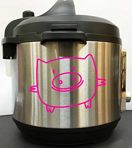 Pig Drawing Decal Sticker - Pink Vinyl Decal Sticker for Instant Pot Instapot Pressure Cooker