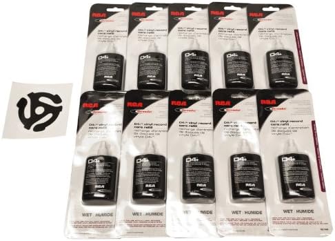 (10) RD1046 RCA Discwasher Record Cleaning D4+ Fluid Refill Bottles + BONUS FREE 3.25