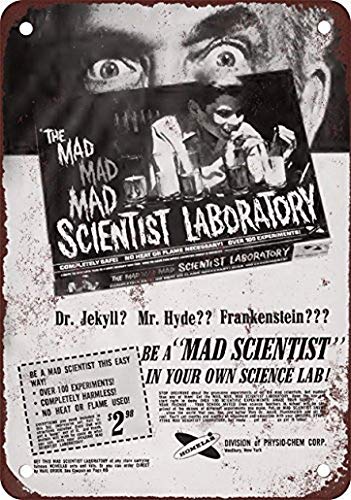 Amazon Com Tecell 1966 Mad Mad Scientist Laboratory Vintage Wall