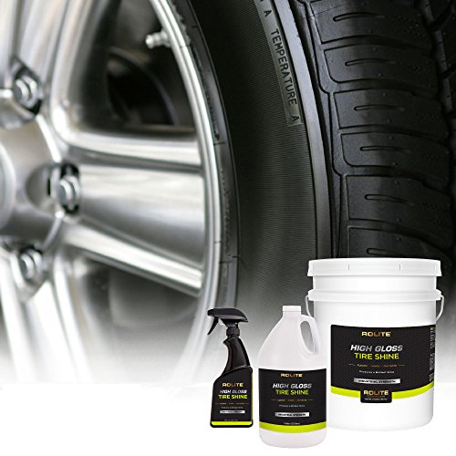 Rolite High Gloss Tire Shine (16 fl. oz.) for The Deep, Black Wet Look a Tire Dressing That Keeps The Tires Black Longer