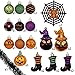 Valery Madelyn 24ct Shatterproof Halloween Ball Ornaments Naughty Halloween Pumpkin and Spider Decorations, Themed with Halloween Wreath (Not Included)