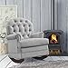 Baby Relax Brielle Button Tufted, Upholstered Rocker/Gray