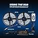 Nilight LED light strip 5050 32.8ft(10m) 600LEDs RGB Strip Lights LED Rope Light With Remote Controller DC 12V 2A Power Supply Adapter for Home & Kitchen, Christmas Decorative, 2 Years Warranty
