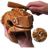 Viaste 1.5" Wood Frog Guiro Rasp - Musical Instrument Tone Block,1Pcs