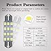 578 LED Bulbs, LEDKINGDOMUS 4Pcs Festoon Led Bulb 41mm 42mm 12SMD 560 211 212-2 Car Map Door Dome Interior Light (White)
