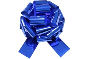 HSXJJ 14 Inch Giant Bow for Present,1Pcs Big Gift Bow,Big Gift Bow for appliances,Bikes,Table Decorations and Party Events(Blue)