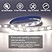 HitLights White LED Strip Lights 5000K, 16.4FT Premium 5050 Light Strip, 300 Bright LEDs, Strong Adhesive Backed, 12V Tape Lights for Mirror, Bedroom, Cabinet, Display, Kitchen, UL-Listed