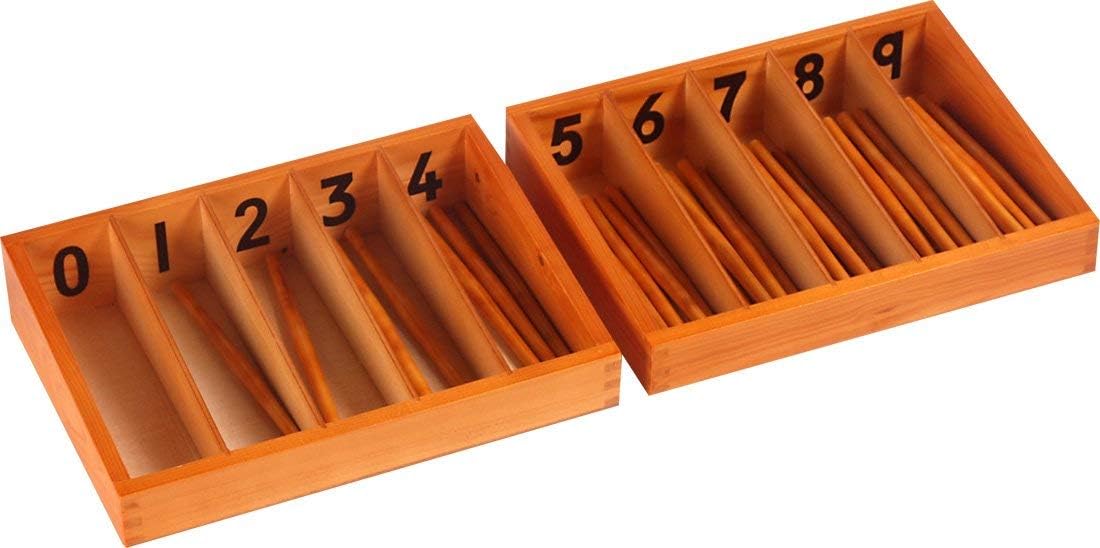 Kidken Montessori Wooden Spindle Box | Early Learning Educational Toy | Montessori Math Toys Material for Toddlers Kids 3 Years Old