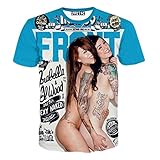 FaPlus Men's Fashion Tee Nude Cover 3D Print Short Sleeve T-Shirts