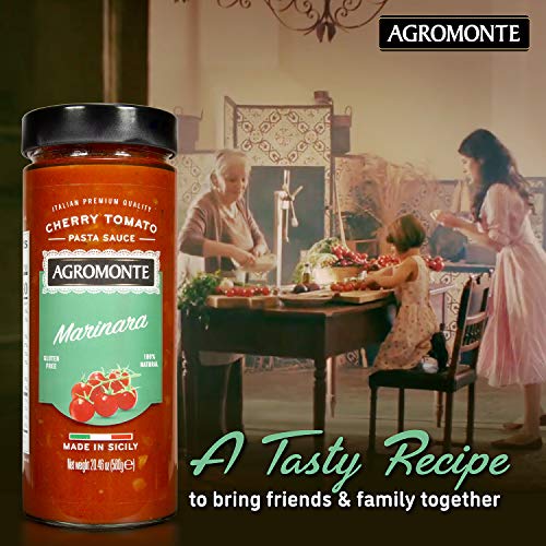 Agromonte Authentic Italian Cherry Tomato Pasta Sauce (Marinara)- Taste of Italy Gourmet Foodie and Chef Gift - Certified Kosher, Gluten-Free, All Natural, non-GMO, No Added Sugar 20.46oz (single) - Thumbnail 6