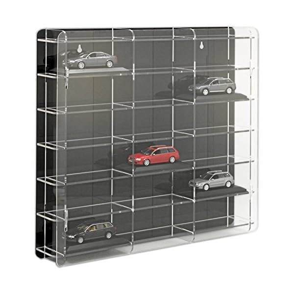 Sora.de Modellauto Vitrine 1:43 mit schwarzer Rückwand
