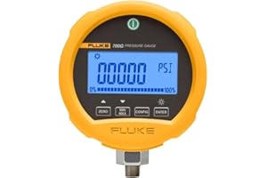 Fluke 700G Series Precision Pressure Test Gauge, 3 AA Alkaline Battery,-14 to 1000 Psi Range, 0.001 Psi Resolution