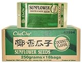 Chacha Sunflower (Coconut Flavor) Roasted and Salted Seeds 250g X 18 Bags