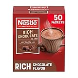 Nestle Hot Chocolate Packets, Hot Cocoa Mix, Rich Chocolate Flavor, Made with Real Cocoa, 50 Count (0.71 Oz each), 35.5 Oz