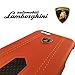 Lamborghini Aventador D2 Leather+Carbon Fiber Back Case for iPhone 6 Orange
