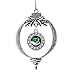 Inspired Silver - Organ Donor - Silver Christmas Ornament - Circle Charm Christmas Tree Ornament with Cubic Zirconia - Holiday Hanging Decoration