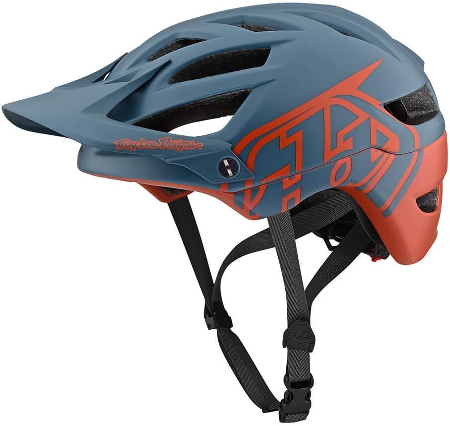 Troy Lee Designs Adult | Trail | Enduro | Half Shell A1 Classic Mountain Biking Helmet with MIPS (Medium/Large, Air Force Blue/Clay)