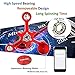 KOMVOX Fidget Spinner Metal, Figit Spinning Top 5 Star Toys, Kids Grownups Toys Gifts for 4 5 6 7 8 9 Year Old Boys Girls Sisters Teenages Brithday (Red)