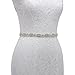 Remedios Beaded Wedding Belt Pearl Bridal Belt Sash Rhinestone Women Dress Accessories, White