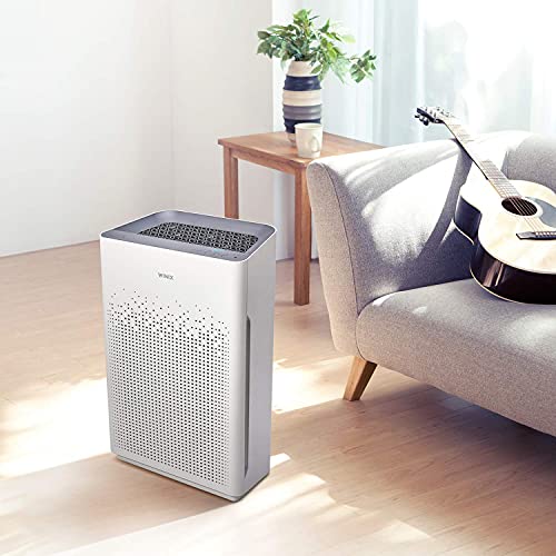 WINIX Zero-S Air Purifier for Allergy Sufferers, CADR 400 m³/h, 100 m², Air Purifier for Smoking Rooms Against Allergies, Dust, Pollen, Pet Hair, Air Quality Display, Auto Sleep Mode, White | PlasmaWave technology against allergies, dust, pollen and pet hair, air quality sensor, auto & sleep mode, smoking room