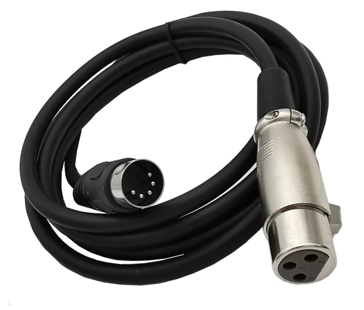 innov8 5-pin Din to XLR 3-pin Female Audio Cable for Music Instruments (1.5m)
