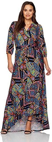 Melissa Mccarthy Seven7 Damen Kleid Mehrfarbig Amazon De Bekleidung
