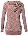 Messic Vintage Hoodie, Women's Basic Solid Comfortable Stylish Tunic Sweatshirt Classic Hoodie,Dark Pink XXL