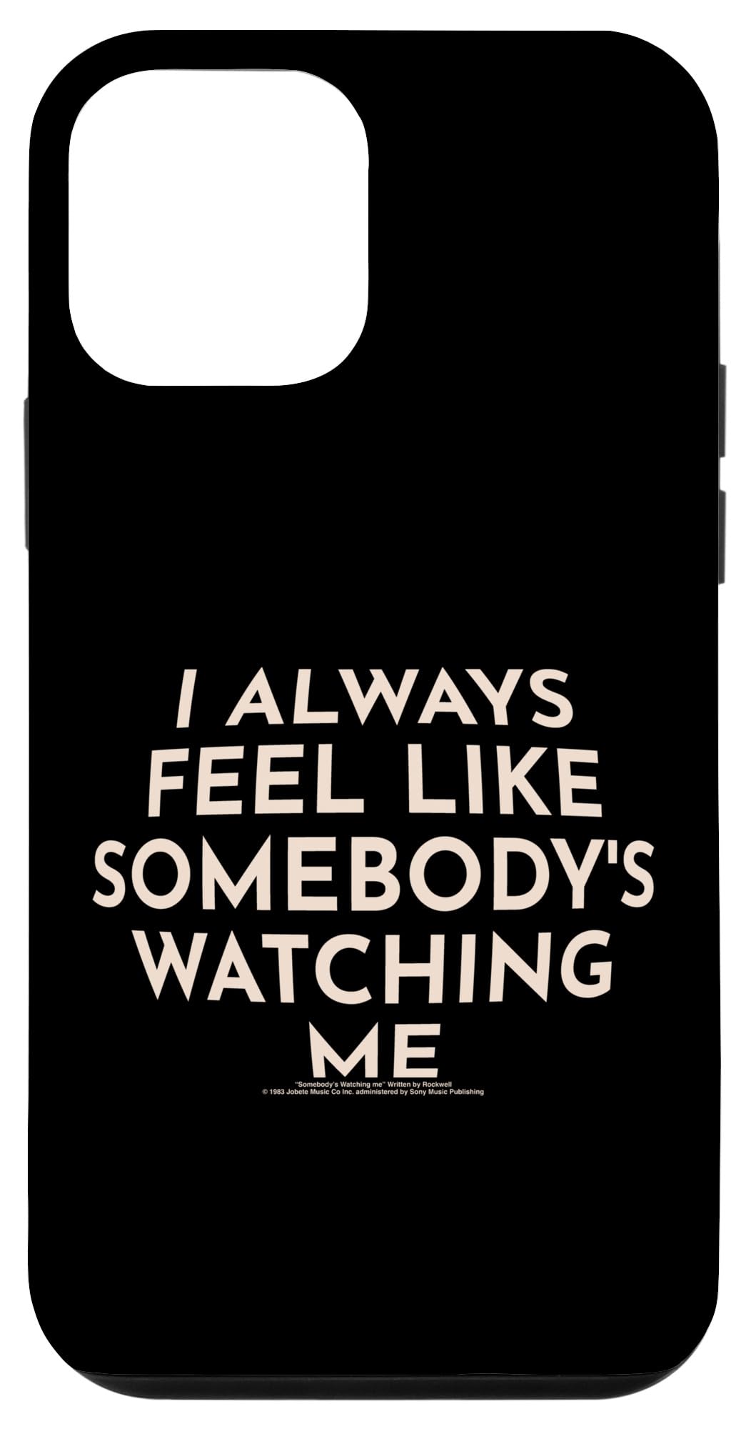 iPhone 12 mini Somebody's Watching Me Rockwell Lyrics Halloween Case